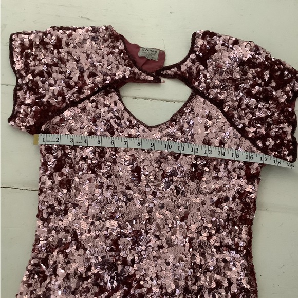 stenay silk fully pink sequin encrusted dress - Picture 6 of 9